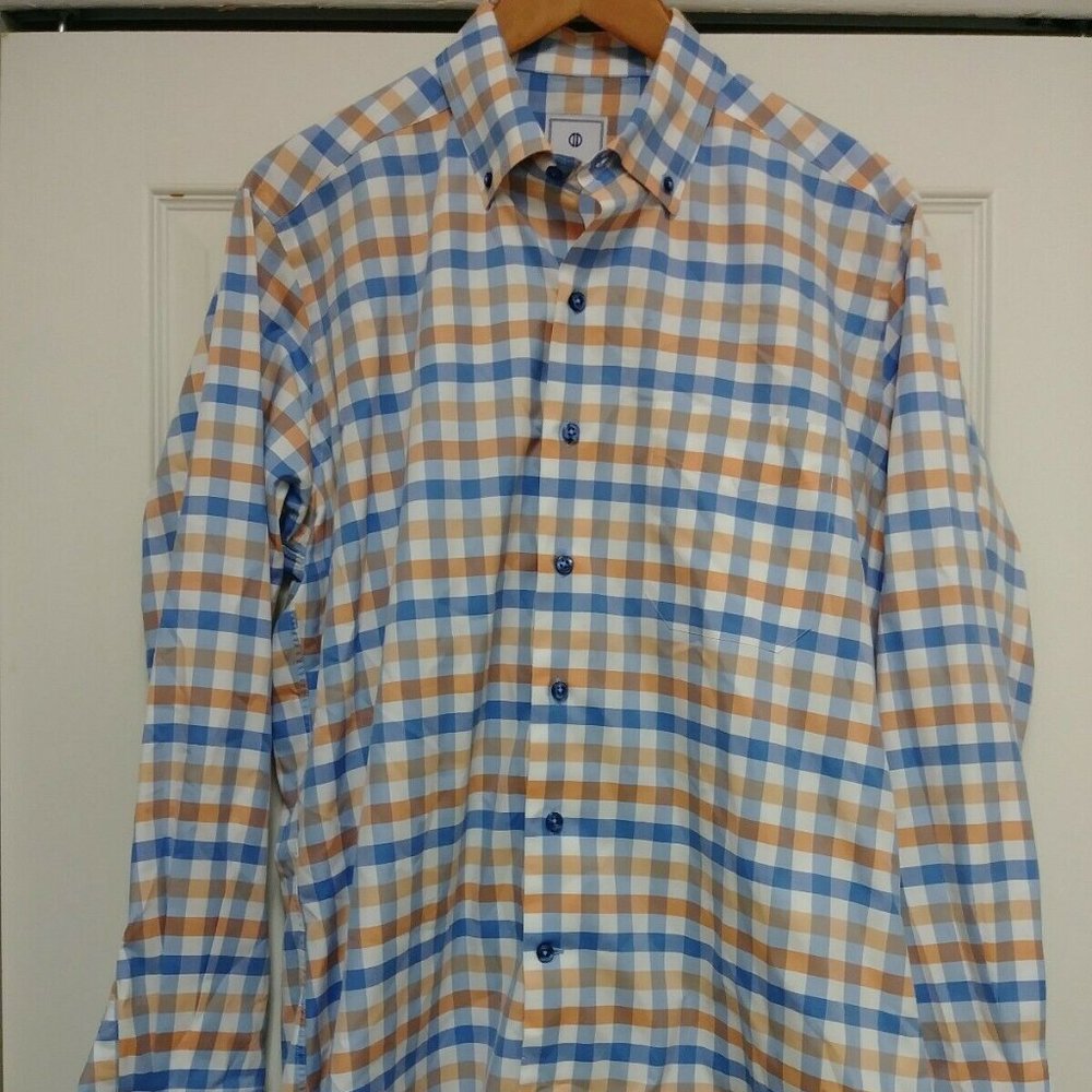 DAVID DONAHUE Plaid‎ Check Shirt L